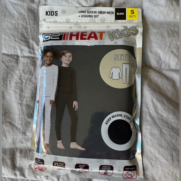 32 Degrees Other - Kids 32 degrees heat thermal set black